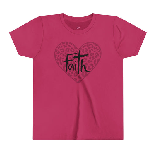 Leopard Faith Heart Christian Toddler Shirt, Kids Christian Shirt, Jesus Toddler Shirt, Toddler Gift, Kids Shirt